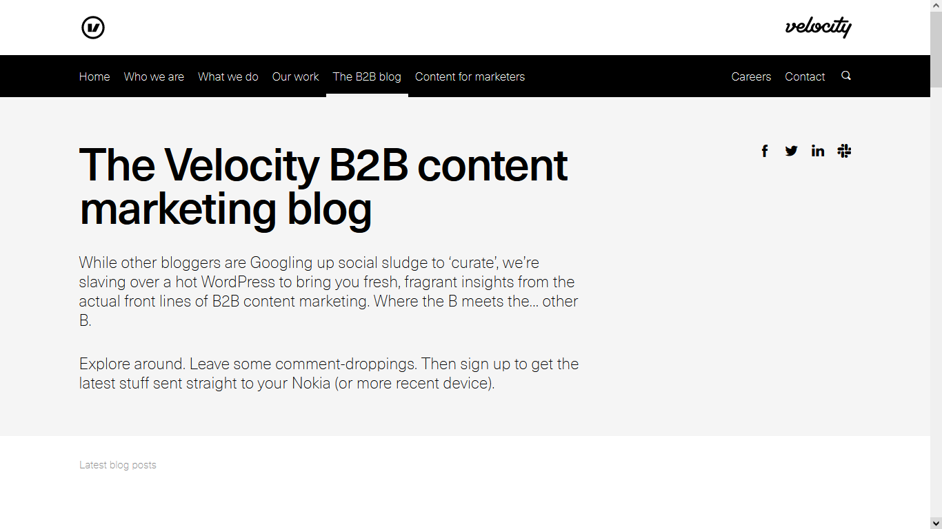 Velocity B2B Blog